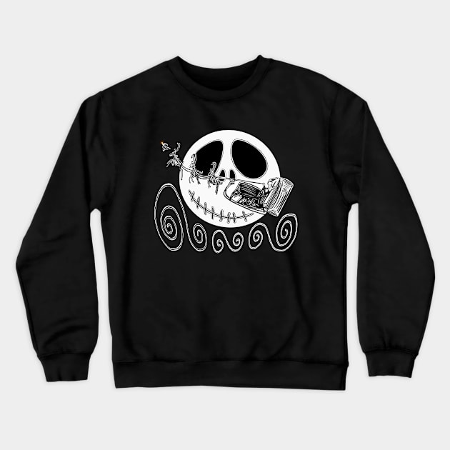 Sandy Claws Sleigh Ride The Nightmare Before Christmas Crewneck Sweatshirt by Jamie Collins